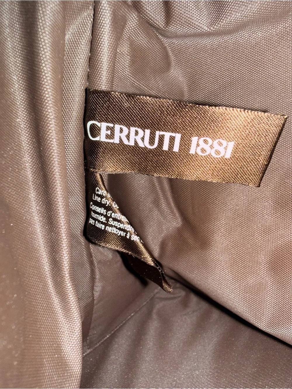 NWOT | Cerruti 1881 Vintage Y2K Brown Nylon Baguette Hobo Bag